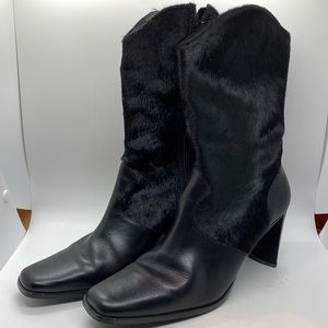 Black Calf Hide Boots